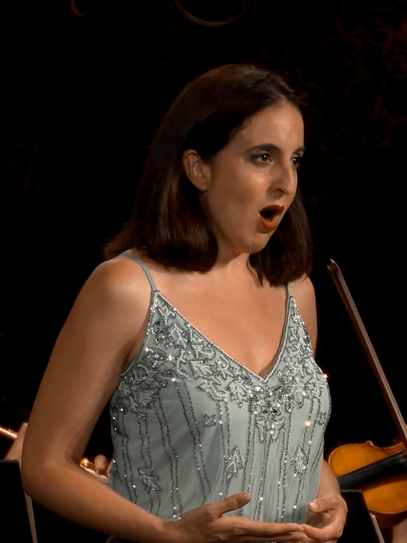 Intérprete soprano, en el concierto de La Noche de los Sentidos de Cap Rocat.